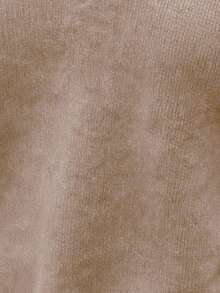Maglione a scollo a V, maniche lunghe, tinta unita, casual, a costine, per uso quotidiano - Fiore cachi - Visualizzare 4