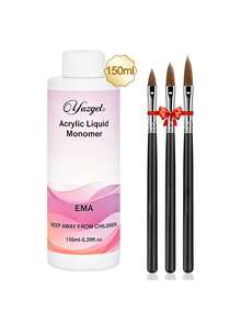 150ml Líquido de cristal acrílico EMA para uñas, kit profesional de sistema de monómero para uñas, extensión de uñas acrílicas, de secado rápido - Multicolor - Ver 3