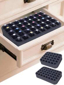 Nail Polish Organizer Holder Foam Pad With Slots For Storage 30 Bottles Nail Polish - Multicolor - View 2