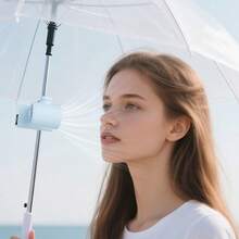 1個迷你夾式風扇，手持迷你風扇，可夾在帽子或雨傘上，大容量電風扇，便攜式手持USB充電風扇，掛脖風扇，USB風扇，附數位顯示，便攜風扇，渦輪風扇，適合辦公桌，1200mAh - 夾子風扇 - 查看 3