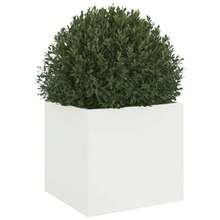 vidaXL DIY Planters, Flower Pots, Raised Beds For Garden, Balcony, And Patio, Metal Planters, Flower Boxes, Corten Steel White - White - View 5
