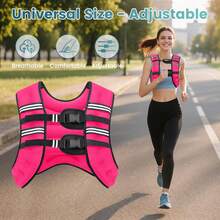 Weiged Vest N 5lb/8lb/0lb/2lb/5lb/20lb/25lb/30lb Weig Vest  Women Men Ruc Vests Wit Reflective Stre  Running Workout Wal Strengt Training Weig Loss Fitness Weig - Rose - View 4
