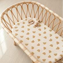 2 piezas de sábanas de muselina orgánica para moisés, suaves y ajustadas para Halo BassiNest Swivel Sleeper, Graco, Baby Delight, Chicco, Angelbliss, etc., tamaño 33" X 17", adecuadas para bebés niños y niñas - Multicolor - Ver 10