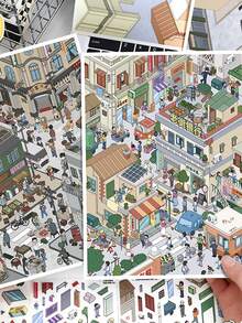 New Large Size Cozy Isometric Scene Stickers, Multi Theme Diorama Craft Landscape Stickers,Cozy Cottagecore Stress Relief DIY Scene Craft Stickers,Aesthetic Slow Living Relax Craft Gift For Adult Hobbyists,Back To School,Summer Vacation Gift - View 8
