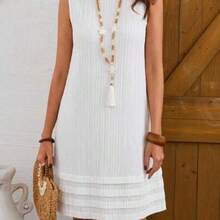 guangzhougaolangshangmao  Vestido casual de tirantes sólido para mujeres en verano - Blanco - Ver 1
