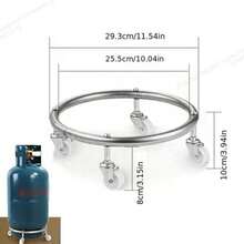 Heavy-Duty Gas Cylinder Cart With Locking Wheels -  Movement Of Standard Propane Cylinders - Propane Cylinder Stand - Silvery - View 6
