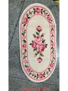 1pc Pink Floral Rug, Cute, Cozy, Thickened Carpet, Plush Rug, Autumn/Winter Rug, Decorative Rug, Bedroom Decor, Small Rug, Carpet, Home Decor, Living Room Rug, Living Room Small Rug, Bedroom Rug - Multicolor 1 - View 4