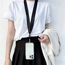 High-Quality Solid Color Adjustable Wide Phone Lanyard, Can Be Worn Diagonally Across The Body To Prevent Phone Loss, Simple Design Also Suitable For Wearing Around The Neck, Fits Various Smartphone Cases - Multicolor - View 9