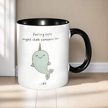 [Envío en 24 horas dentro de México]Taza con doble impresión - Una taza de café única con un diseño divertido que dice "sentirse linda podría lastimar a alguien", un regalo humorístico para ella, apta para lavavajillas y reutilizable, perfecta para amantes del café, un recipiente para bebidas interesante.|Diseño divertido|Tazas, accesorios para cafeterías - 2 - Ver 4