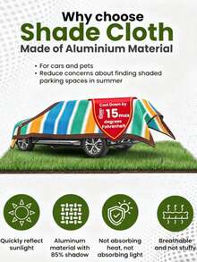 90% UV Protection Outdoor Sun Shade Cloth HDPE Heat Resistant Sunscreen Shade Cover With Reinforced Eyelets Waterproof Mesh Shade Net Suitable For Patio, Deck, Backyard, Gazebo, Greenhouse, Plant, Carport - Multicolor - View 5