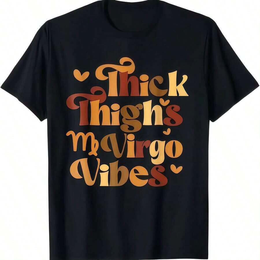 Camiseta casual de cuello redondo para mujer, hecha de tejido de punto de algodón puro, presenta patrones geométricos que absorben la humedad y el sudor, adecuada para uso diario casual, ropa de exterior para primavera, verano y otoño, tejido de punto, ropa cómoda, patrones impresos, material suave, llena de diversión. - Negro - Ver 1
