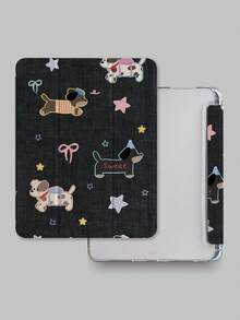 1個可愛小狗設計保護殼，適用於iPad第9代、Air 5/4/3、Mini 7、10.2、Pro 11、Mini 5，附筆槽，2022-2024年款 - 彩色 - 查看 3