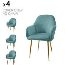 Ghế văn phòng không bánh xe, ghế bàn trang điểm, ghế trang điểm, ghế trang trí thoải mái, ghế sofa bọc nệm phong cách hiện đại giữa thế kỷ cho văn phòng tại nhà, vỏ bọc ghế ăn trang trí văn phòng, vỏ bọc ghế văn phòng lưng vừa co giãn, vỏ bọc bảo vệ ghế bành thường ngày - Nhiều màu - Xem 24
