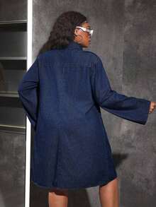 Plus Size Dresses - Black - View 11