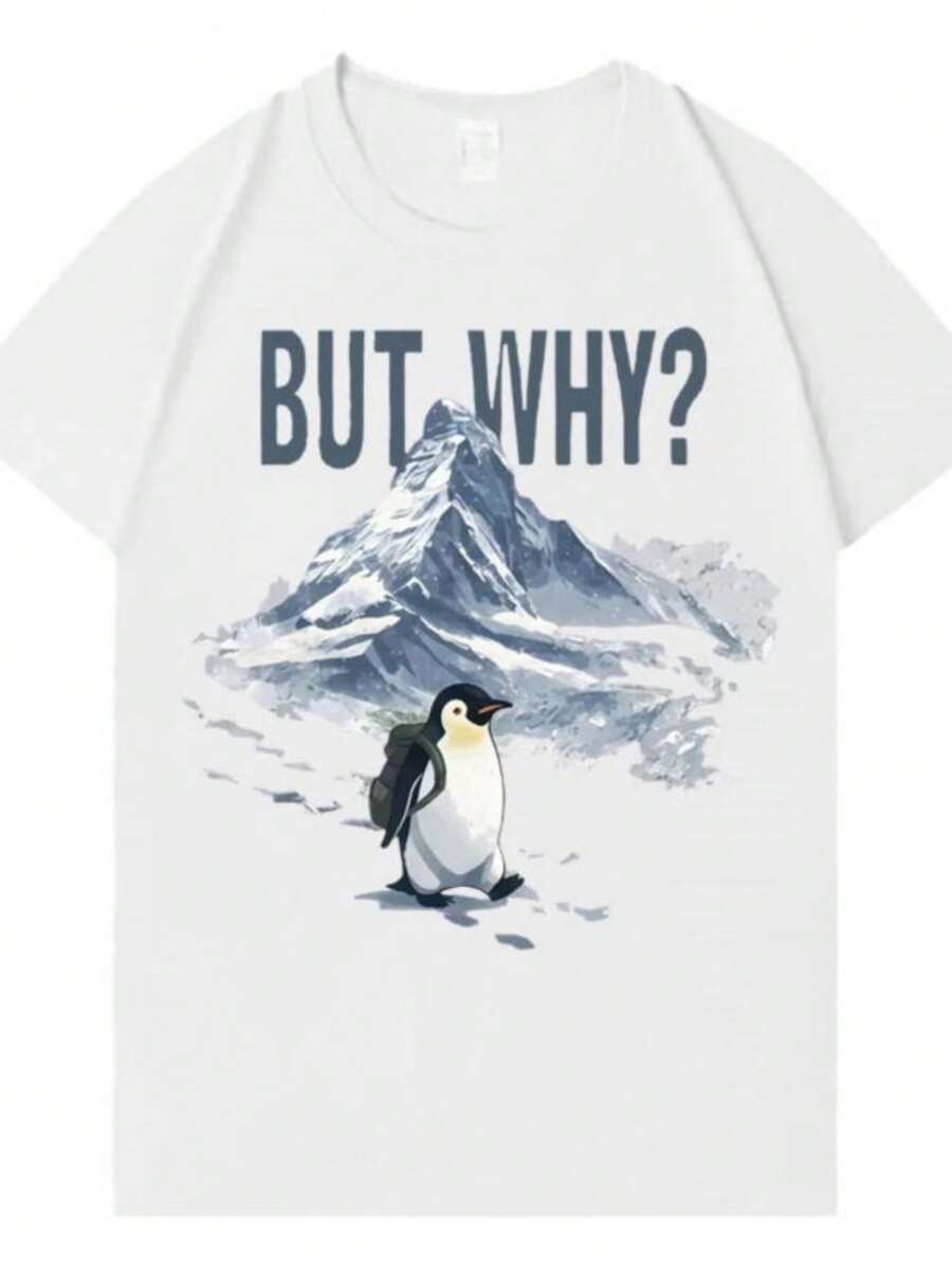 Women's T-Shirts But Why Graphics T Shrit Mens Womens Y2K High Quality Tshrits Casual Pure Cotton Crewneck Classic Short Sleeve Streetwear - 白色 - 查看 1