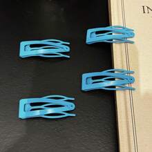 4pcs Women's Hair Accessories, High-End Elegant Metal Hair Clips, Summer Hair Styling Tools, Invisible Seamless Bangs Clips, Triangle BB Clips, Fashion Versatile Hair Bun Tools, Bangs Hair Clips,Hair Claws,Bobby Pin - Multicolor - View 4