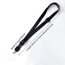 High-Quality Solid Color Adjustable Wide Phone Lanyard, Can Be Worn Diagonally Across The Body To Prevent Phone Loss, Simple Design Also Suitable For Wearing Around The Neck, Fits Various Smartphone Cases - Multicolor - View 4