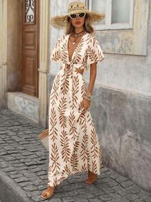 Women Midi Dresses - 棕色 - 查看 8
