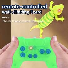 Remote Control Wall Climbing Lizard Electric Toy, Realistic Gecko With Lights, Infrared Remote Control, Gift For Boys, Christmas/Birthday Gift - Multicolor - View 8
