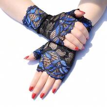 8pcs(4 Pairs)/2pcs(1 Pair) Thin Lace Nail Art Gloves, UV Protection Manicure Gloves, Moisturizing Half Finger Outdoor Sports Gloves, Sun Protection Gloves, Wrist Decor Gloves, Multi-Functional Gloves, Nail Art, Gel Nail Gloves, Sun Protection Gloves - Multicolor - View 10