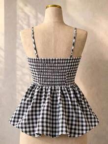 Perfect For Vacations, Graduations, Weddings, Back To School, With A Retro Vibe, Parties, Lunches, Casual And Cute Summer Wear, Romantic And Country Style, Textured, Loose And Comfortable, With A Loose Hem - 黑色 - 查看 3
