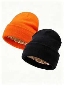 Women's Silky Satin Knit Hat - Anti-Static, Non-Frizzy, Warm For Winter - Multicolor - View 29