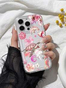 Floral And Butterfly Print Phone Case Compatible With IPhone And Galaxy, Protective Case With Christian Cross And Bible Verse - 多色 7 - 查看 4