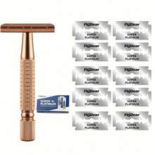 Rose Gold Zinc Alloy Safety Razor For Women, Stainless Steel Handle, Reusable, Fragrance-Free, Suitable For Facial, Underarm, Bikini Area, Legs - Tools & Accessories - Knife Holder - View 11