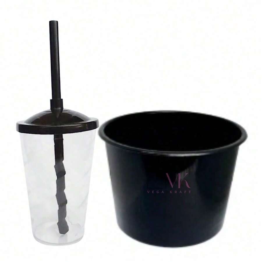 Souvenir Kit: 20 Popcorn Buckets (1.5 L) + 20 Cups (400 ML) - KRISTAL/HITAM - View 1