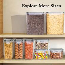Large 5.2-Liter Canister Lid: 4 Flour Container Labels And Markings | Sealed Storage Cost, Kitchen Utensils. Sugar, Cereals, Cornflakes, Creating an Ideal Kitchen | Dishwasher Durable, Local Warehouse - Übersicht 3
