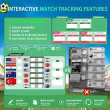 2026 Oversized Schedule Poster, 48 Teams Football Jerseys & National Flags String Banner, Tournament Schedule Football Match Wall Chart Suitable For Home Office Bar Football Club Decoration, Gift For Men - Multicolor - View 4