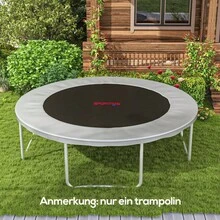 Round Trampoline Mat, Made Of Polypropylene, Orange - Black + Orange - View 1