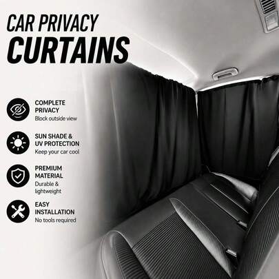 Bộ rèm che riêng tư cho xe hơi, rèm che nắng cửa sổ từ tính cho xe SUV, Sedan, Van, chống tia UV và cách nhiệt, rèm che riêng tư gấp gọn dùng cho cắm trại và du lịch.