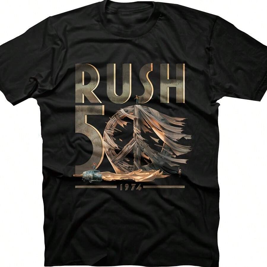 Rush 50th Anniversary R50 Peace Tee Size S-5XL - Black - View 1