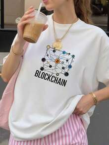 Blockchain - Cryptocurrency Crypto Investor BTC Camiseta Unisex - Blanco 2 - Ver 1