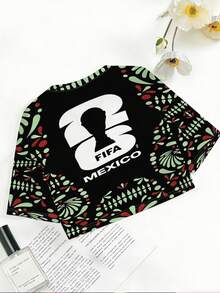 FIFA Mexico 26 Cup Symmetrical Holiday Print Women's Short-Sleeve V-Neck Top, Made Of Breathable Fabric, Available In Various Sizes And Mixed Colors, Perfect For Everyday Casual Wear And Outdoor Activities. - Màu hỗn hợp - Xem 5