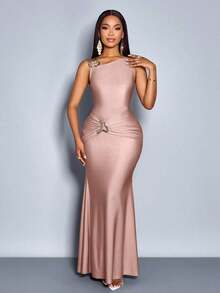 Women Midi Dresses - Pale Pink - View 8