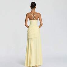 Sleeveless Waist-Defining Swing Cami Formal Dresssummer Dresses Women - 深藍色 - 查看 3