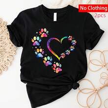 Heart And Paw Heat Transfer Patch 2026, Mixed Color Polyester Applique For DIY T-Shirt, Jeans, Backpack, Washable - Black - View 5