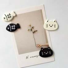 4/8pcs Cat And Fish Fridge Magnet Set, Cute Decorative Magnetic Stickers, Cartoon Fridge Magnets Suitable For Office Whiteboard, Storage Cabinet, Dishwasher, Kitchen Decor, Home Decor, Holiday Gift, Birthday Gift - Multicolor - View 6