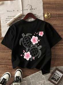 Women T-Shirts - Black - View 4