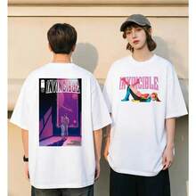 Camisa Negra Invincible Mark Grayson, Estilo Superhéroe, Unisex, Serigrafía en Playeras, Playera de Algodón de Manga Corta - Blanco - Ver 2