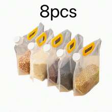 5 Reusable Food Storage Bags With Spout - Leak-Proof Seal, Stand-Up, Freezer And Microwave - Perfect For Lunch, Meat, Fruit And Vegetables - Essential Kitchen Organization Tool - View 13