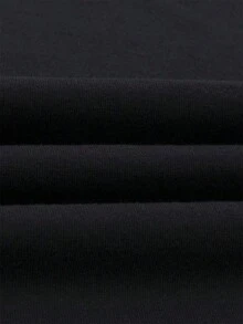 Unisex Summer Y2K Printed T-Shirt - Featuring A "Deepest Darkness Before The Dawn" Design, Featuring A Black Cat And Sky Motif, A Loose Fit, Round Nec - 黑色 - 查看 4