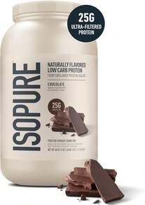 Isopure Low Carb 100% Pure Whey Isolate Protein Powder, Lactose Free, Gluten Free, With Vitamins, Chocolate, 25g Protein Per Serving, 3 Lbs, 42 Servings (Packaging May Vary) - ColorA - View 2