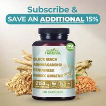 Organic 4-Herb Blend Supplement – Black Maca Root, Ashwagandha, Fenugreek, Panax Ginseng For Adults - 1 - 查看 2