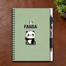 1 Set Cute Cartoon Panda Cover Spiral Notebook With Pen, 100 Pages 50 Sheets, Smooth Writing. Suitable For Work Records, Study Notes, Diary Writing, Daily Planning, And Also A Thoughtful Gift For Graduation, Birthday And Other Occasions, Practical And Stylish. - E - View 5