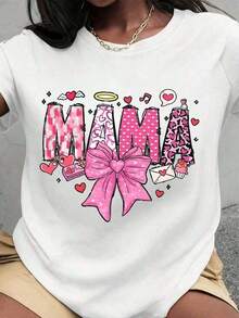 Special Offer: Women's Valentine's Day T-Shirt - T-Shirt With Bright Red Heart And Pink Hearts Design For Mother's Day And Valentine's Day - 白3 - 查看 8