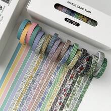 20 Rolls Assorted Vintage & Retro Style Washi Tapes, Creative Decorative Tapes For Scrapbooking, Planner, DIY Crafts - nature - View 1