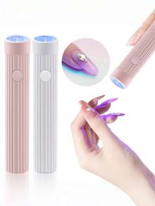 迷你便攜式可充電 UV LED 美甲燈，Type-C 充電 180mAh 快乾凝膠指甲油烘乾燈，手持式美甲燈，適用於法式美甲、貓眼美甲和亮片美甲，DIY 自居家美甲，適合初學者、學生和美甲師，婚禮季、夏季假期、旅行必備，適用於居家和專業美甲沙龍 - 彩色 - 查看 9